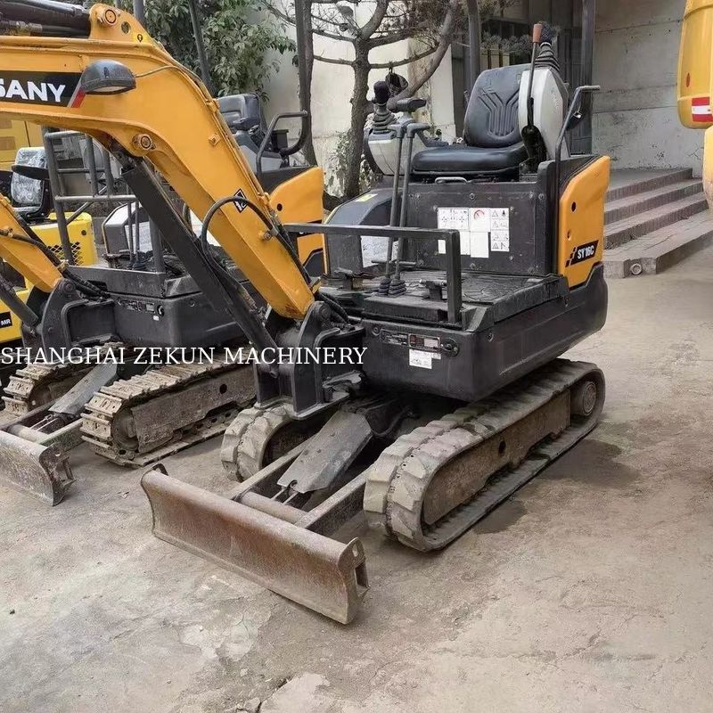 10.3KW Sany SY16C 1.6Ton mini escavatore con gomma e pompa idraulica originale