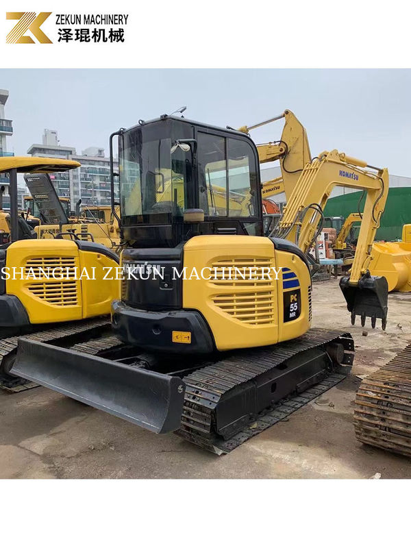 Escavatore Komatsu PC55MR-2 di seconda mano con potenza di 28.5KW e capacità di 0.2m3