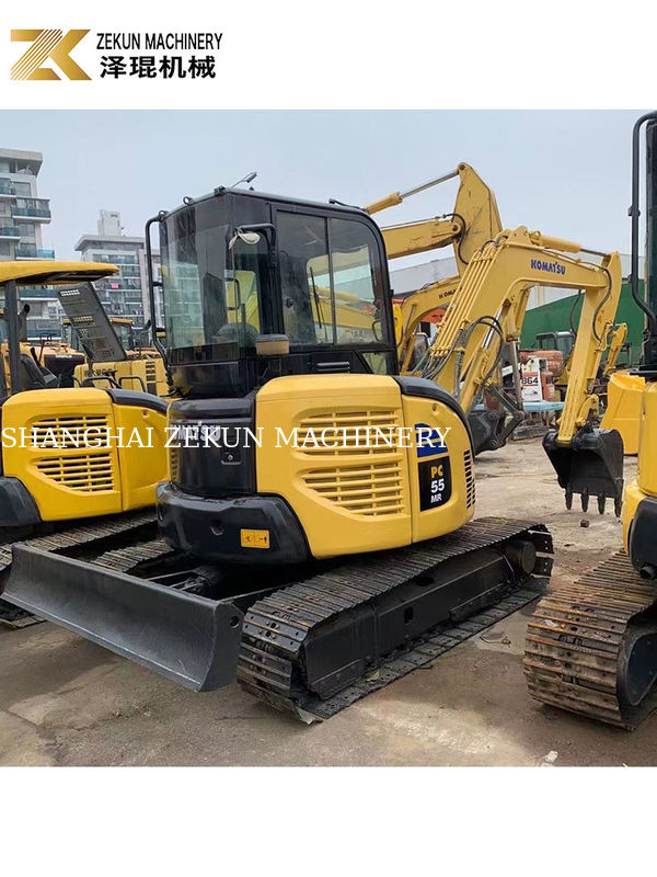 Escavatore Komatsu PC55MR-2 di seconda mano con potenza di 28.5KW e capacità di 0.2m3