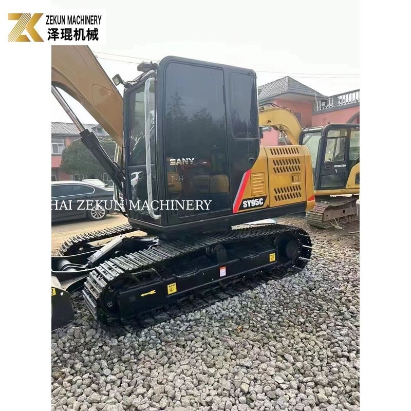 60.7KW Sany SY95 Escavatore 9Ton Usato Escavatore Kubota V3800DI-T-E3B Motore