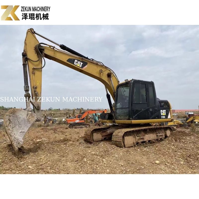 Cat 313 usato Escavatore da 13 tonnellate attrezzature per la costruzione stradale con capacità di 0.65m3 secchi