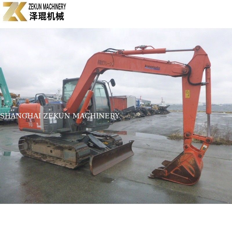 7 tonnellate Hitachi ZX 70 escavatore con pollice e potente motore ISUZU per piccoli secchi