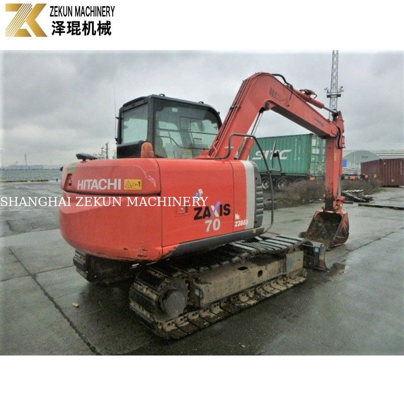 7 tonnellate Hitachi ZX 70 escavatore con pollice e potente motore ISUZU per piccoli secchi