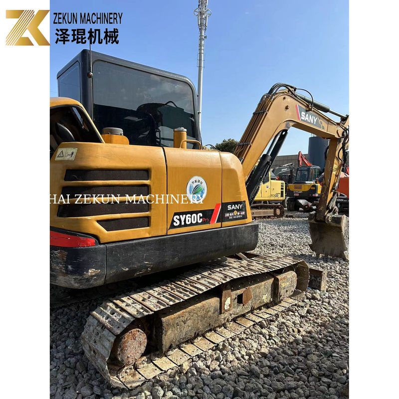 SANY SY60C Pro 6 tonnellate Used Crawler Excavator 36KW Power Second Hand Diggers