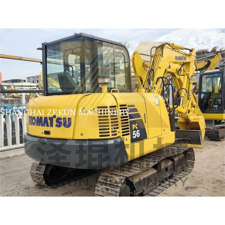 Escavatore Komatsu PC56 di seconda mano con capacità di 0.2m3 e 0-2000 ore di lavoro