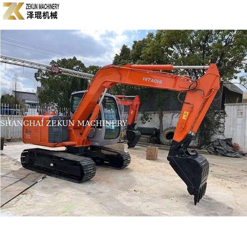 Escavatore usato Hitachi ZX70 con pompa idraulica originale e 2001-4000 ore di lavoro