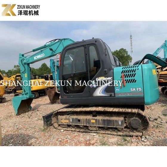 Mini escavatore da 7 tonnellate Kobelco SK 75 SR UR con motore ISUZU e pompa idraulica originale