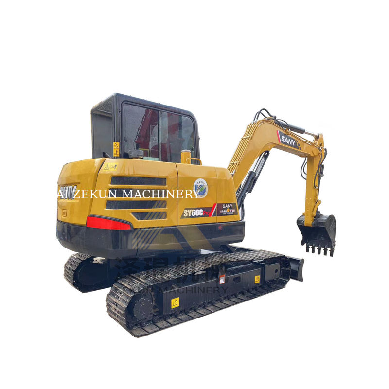 Sany SY60C Pro Crawler Escavatore idraulico con motore Sany e 0-2000 ore di lavoro