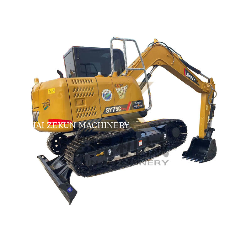 Escavatore Sany SY75C Pro usato con altra pompa idraulica 7500 KG Peso della macchina