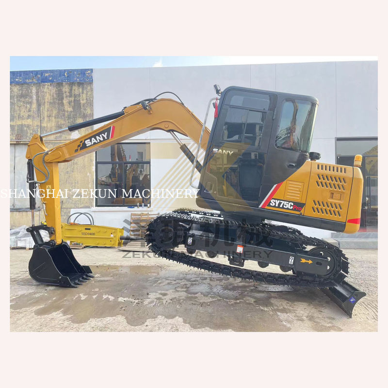 Escavatore Sany SY75C Pro usato con altra pompa idraulica 7500 KG Peso della macchina