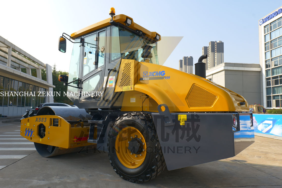 8 tonnellate XCMG XS83 Full Hydraulic Single Drum Roller EU Stage III