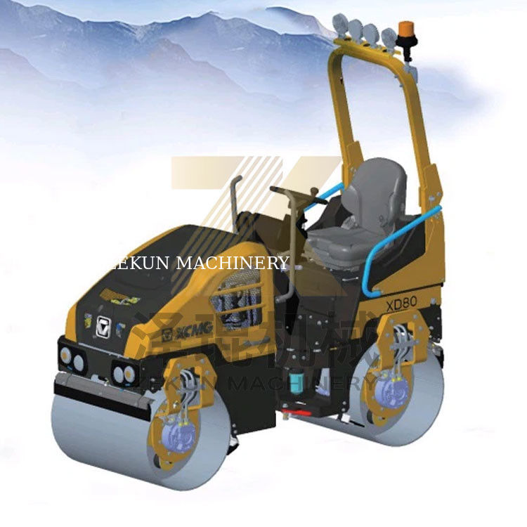 1.6ton XCMG XD80 Leggere Vibratory Roller EU Stage V Strumentazione per la costruzione stradale