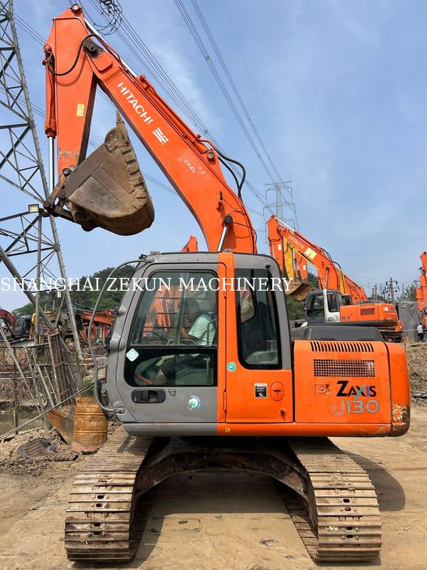 Escavatore usato Hitachi ZX130-6 Con 11053hrs 4.6m Lunghezza del boom 34.3 MPa Pressione idraulica